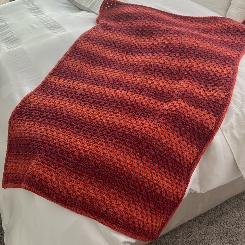 Hand Made Crocheted Throw